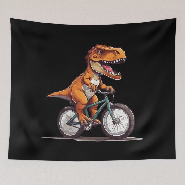 Item preview, T rex Dinosaur on Bike designed and sold by Getup-clothing.