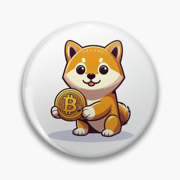 Item preview, shiba holding bitcoins designed and sold by ffkj09.