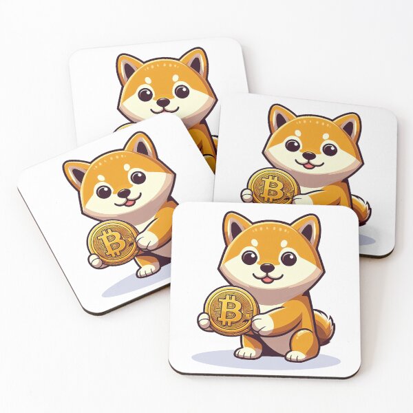 Item preview, shiba holding bitcoins designed and sold by ffkj09.