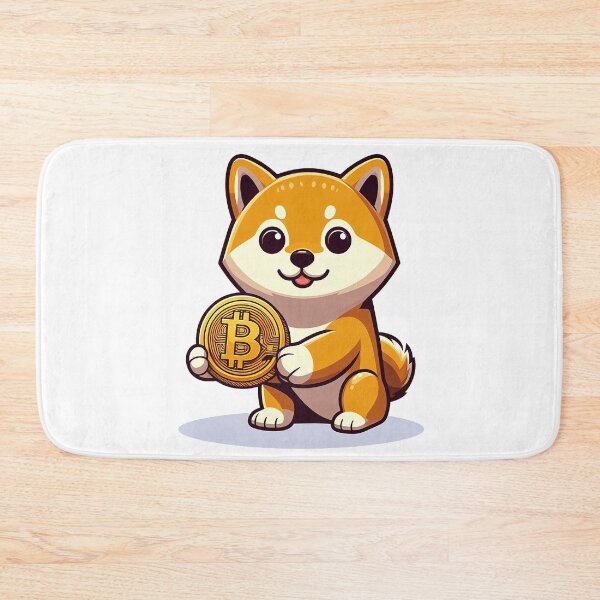 Item preview, shiba holding bitcoins designed and sold by ffkj09.