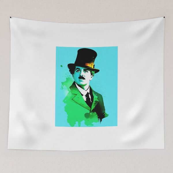 Item preview, Portrait of Charlie Chaplin painted in graffiti style designed and sold by BubblyDelight.