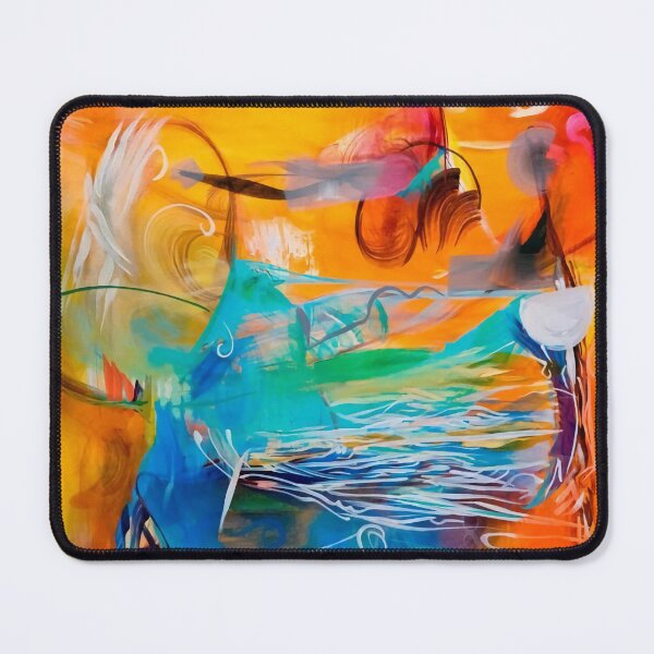Item preview, The urge, color abstraction in yellow, orange, and blue designed and sold by clon-dot-net.