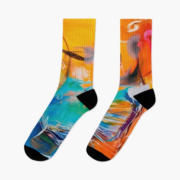 Item preview, The urge, color abstraction in yellow, orange, and blue designed and sold by clon-dot-net.