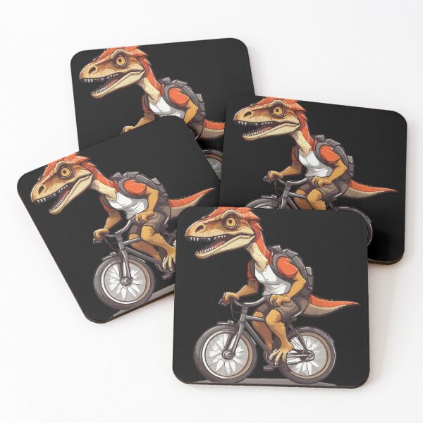 Item preview, Velociraptor Dinosaur on Bike designed and sold by Getup-clothing.