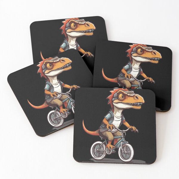 Item preview, Velociraptor Dinosaur on Bike designed and sold by Getup-clothing.