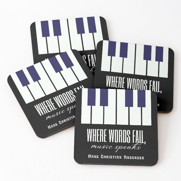 Item preview, Hans Christian Andersen quote: Where words fail, music speaks. designed and sold by artbleed.