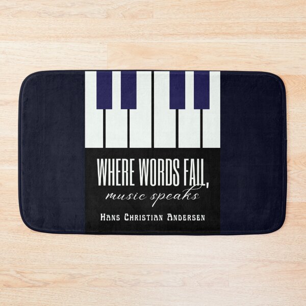 Item preview, Hans Christian Andersen quote: Where words fail, music speaks. designed and sold by artbleed.
