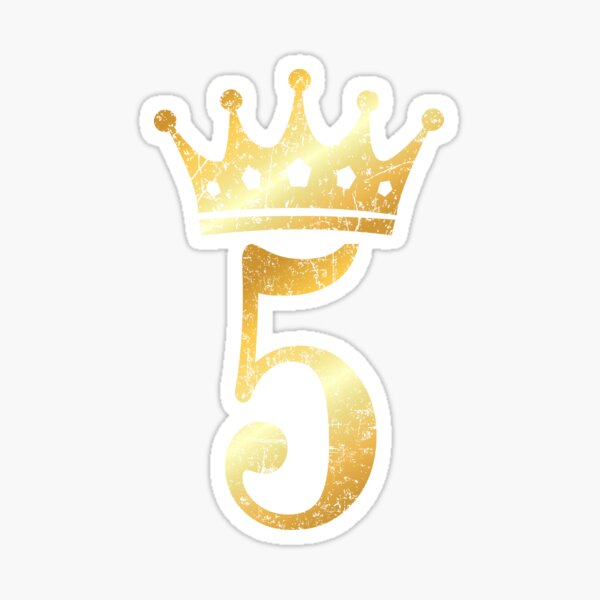 crown number 1 birthday anniversary ancient gold sticker for sale by theshirtshops redbubble