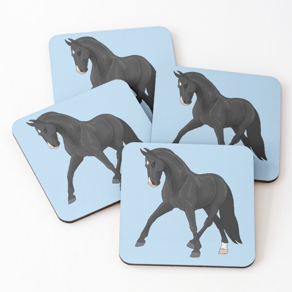 Item preview, Black Warmblood Half Pass designed and sold by DappledMoon.