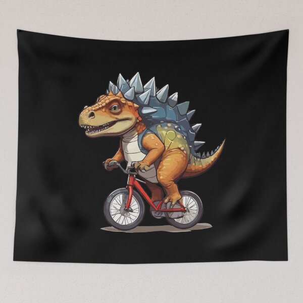 Item preview, Stegosaurus Dinosaur on Bike designed and sold by Getup-clothing.