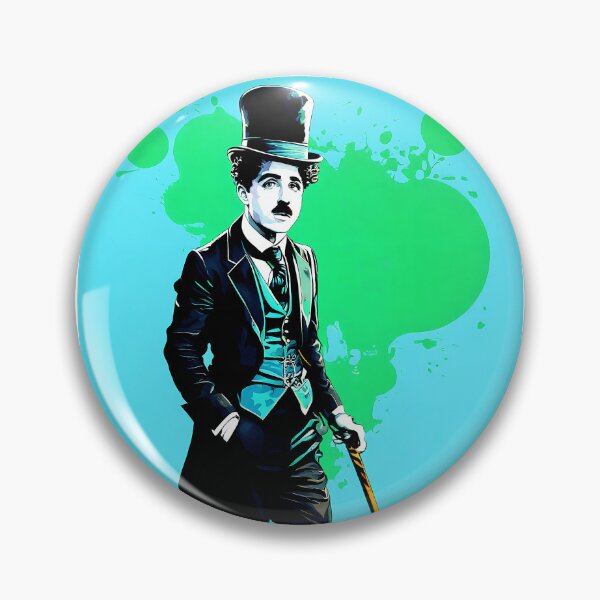 Item preview, Portrait of Charlie Chaplin painted in graffiti style designed and sold by BubblyDelight.