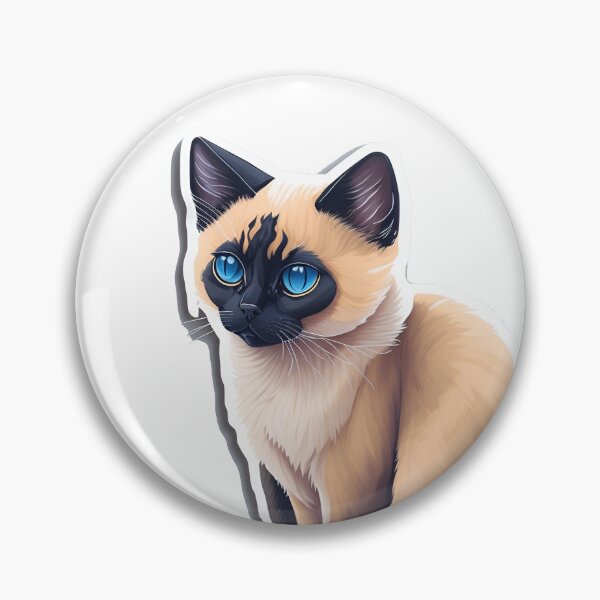 Item preview, adorable cute regal Siamese cat designed and sold by MahmodArt.