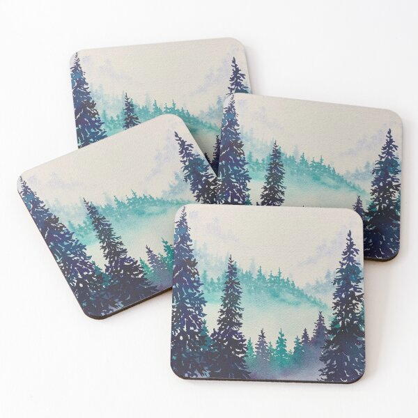 Item preview, Misty Mountain Trees designed and sold by Dgswatercolor.