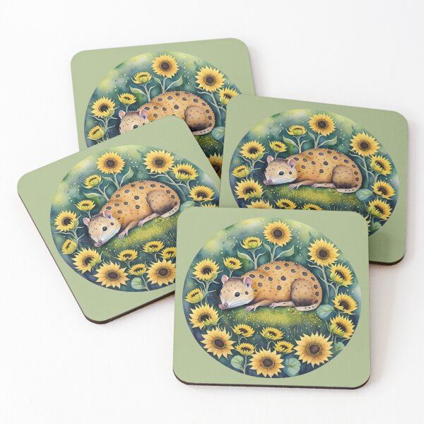 Item preview, Beautiful quoll and sunflowers in watercolor designed and sold by Nolan6.
