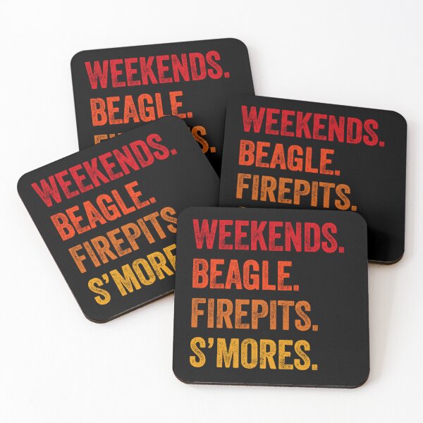 Item preview, Weekends Beagle Firepits S'mores Funny Gift  designed and sold by Guarddogdrive.