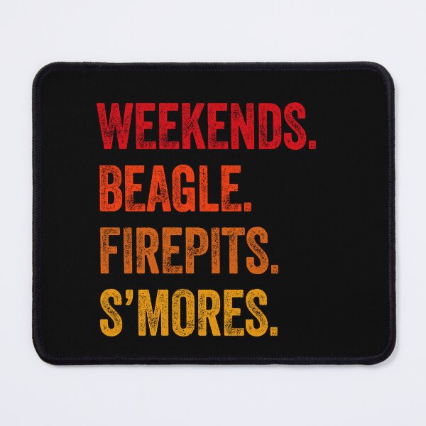 Item preview, Weekends Beagle Firepits S'mores Funny Gift  designed and sold by Guarddogdrive.