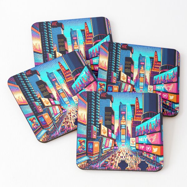 Artikelvorschau, Pixelkunst am Times Square entworfen und verkauft von unrealartwork.