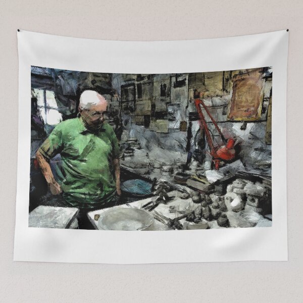 Item preview, Old craftsman portrait in the laboratory designed and sold by Giuseppe Cocco.