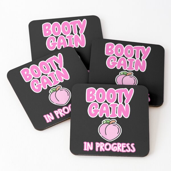 Item preview, Booty gain in progress Funny Fitness Goal Glute Workout designed and sold by BunBuntheDog-.