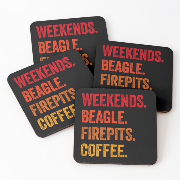 Item preview, Weekends Beagle Firepits Coffee Funny Gift  designed and sold by Guarddogdrive.