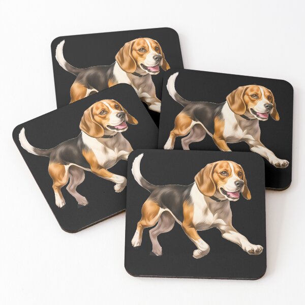 Item preview, Cute beagle dog running illustration designed and sold by NBSStore.