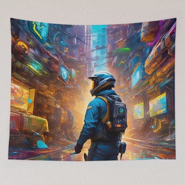 Item preview, Alien Cityscape - Surreal Fantasy art concepts designed and sold by Delerat7.