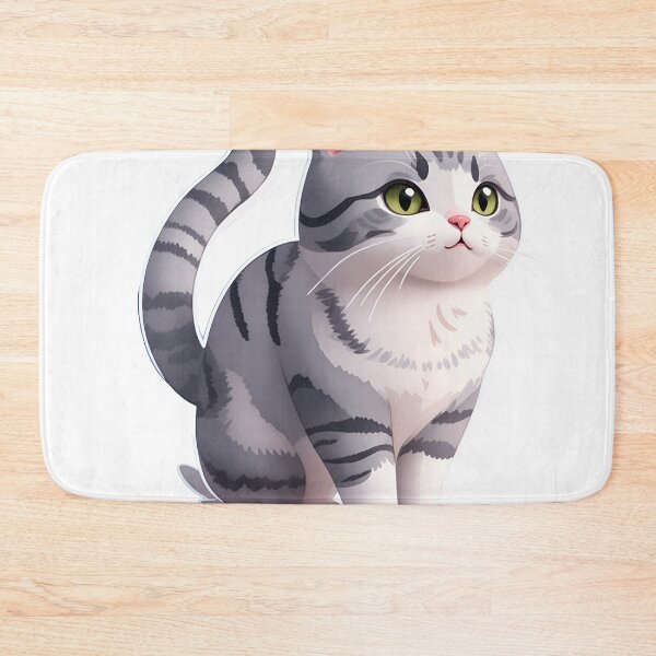 Item preview, An adorable cute gray and white cat designed and sold by MahmodArt.