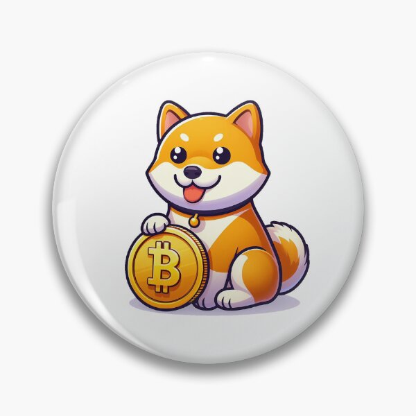Item preview, shiba holding bitcoins designed and sold by ffkj09.