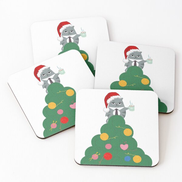 Item preview, Christmas worker cat designed and sold by ABKforDesign.