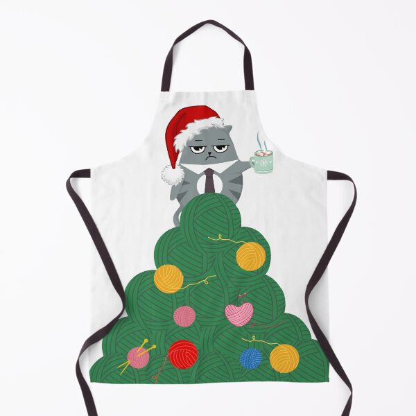 Item preview, Christmas worker cat designed and sold by ABKforDesign.