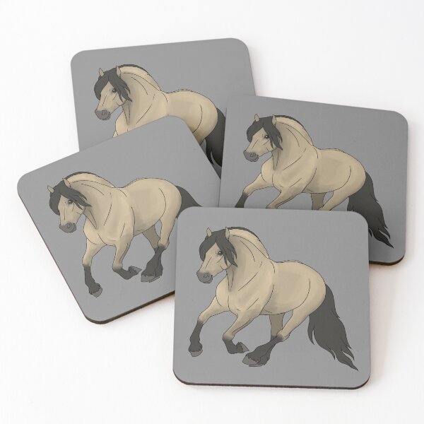 Item preview, Cantering Fjord Pony designed and sold by DappledMoon.