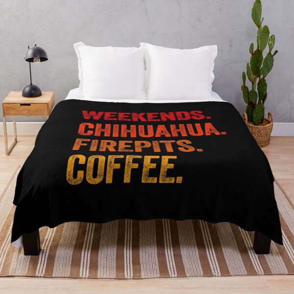 Item preview, Weekends Chihuahua Firepits Coffee Funny Gift designed and sold by Guarddogdrive.