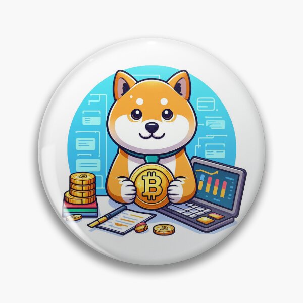 Item preview, shiba holding bitcoins designed and sold by ffkj09.