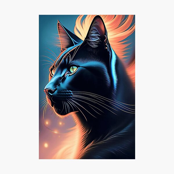 Item preview, Mystical Feline Guardian (Abstract aRt) designed and sold by Samira  Wyld DesiGns.
