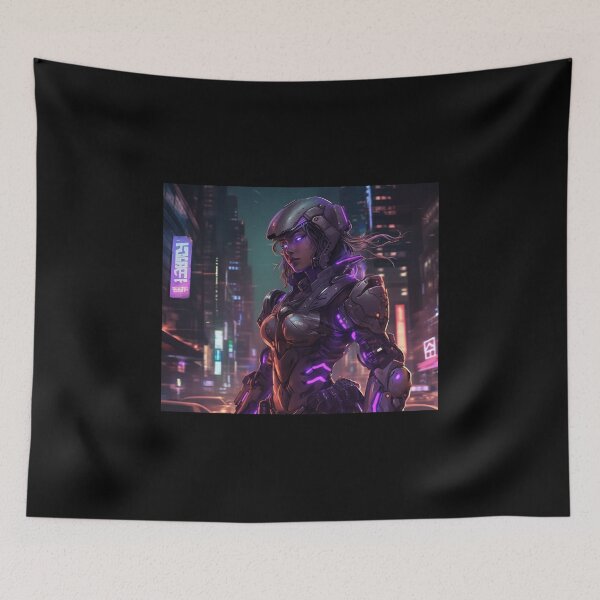 Item preview, knight digital art future armor cyborg beautiful neon designed and sold by UILOVE.