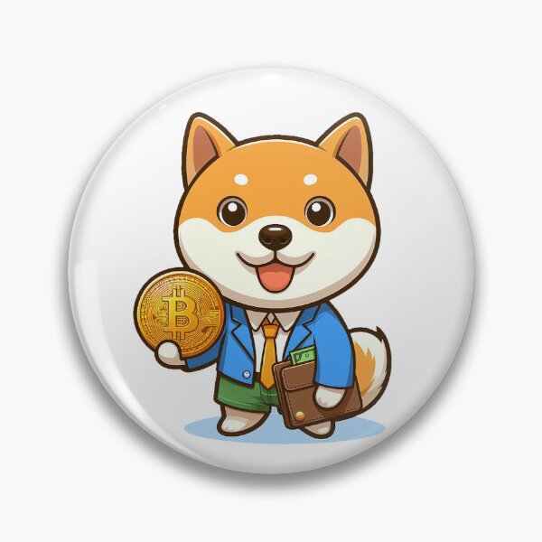 Item preview, shiba holding bitcoins designed and sold by ffkj09.