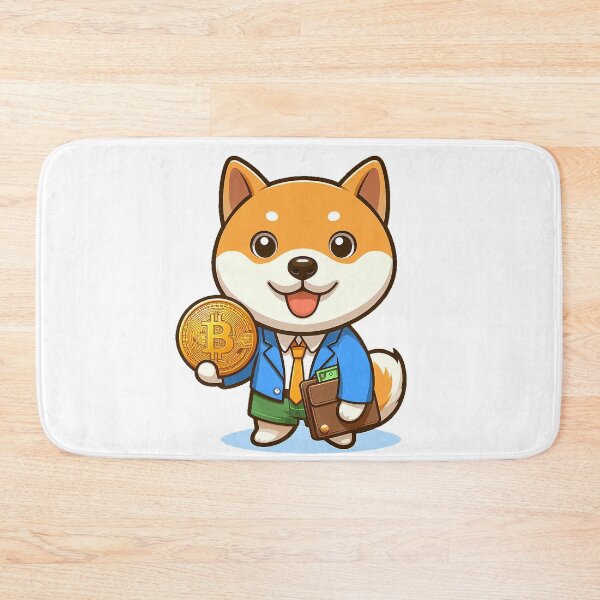 Item preview, shiba holding bitcoins designed and sold by ffkj09.