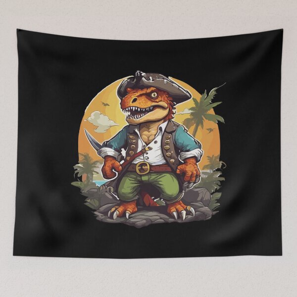 Item preview, T rex Pirate designed and sold by Getup-clothing.