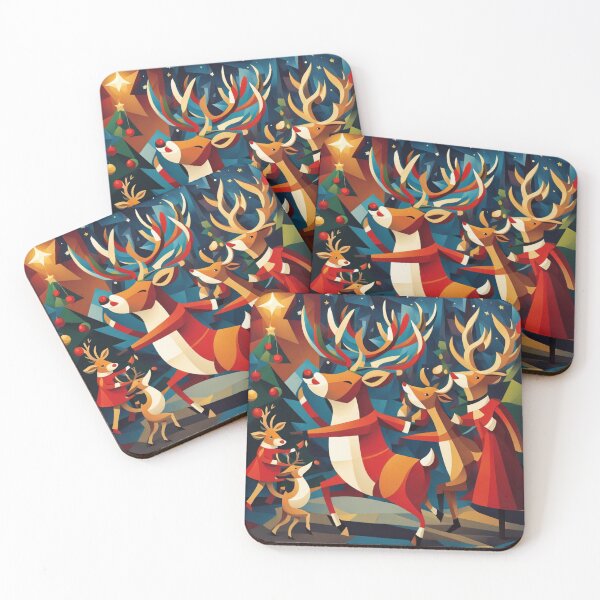 Item preview, Reindeer Dance in The Christmas Glow designed and sold by Owl-o-the-wisp.