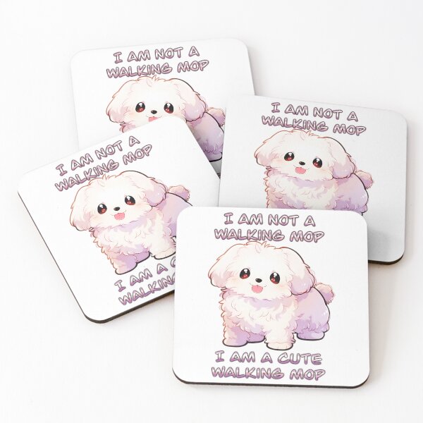 Item preview, I Am Not A Walking Mop I Am A Cute Walking Mop Cute Puppy Shirt and Sticker Design by Zeesdesign on Redbubble designed and sold by ZEESDESIGN.