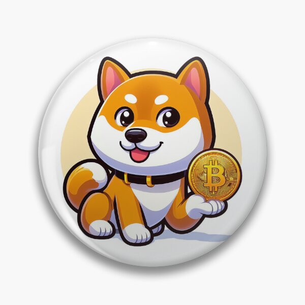 Item preview, shiba holding bitcoins designed and sold by ffkj09.