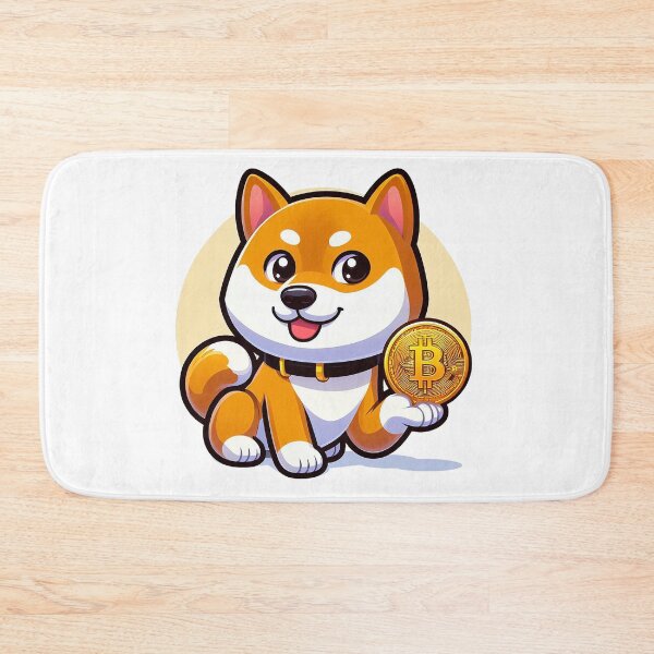 Item preview, shiba holding bitcoins designed and sold by ffkj09.