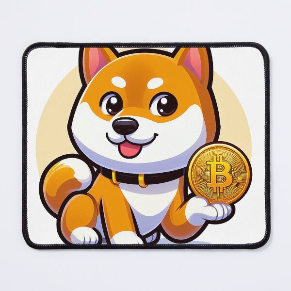 Item preview, shiba holding bitcoins designed and sold by ffkj09.