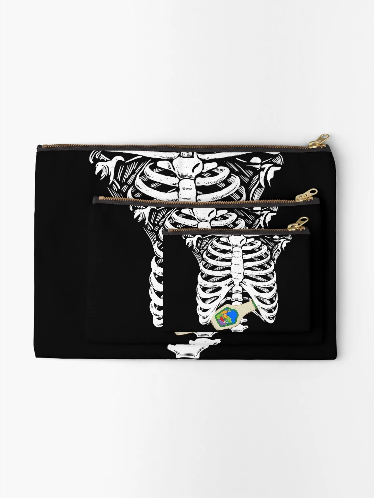 Thumbnail 2 of 4, Zipper Pouch, Skeleton Ribcage Ranch Funny Ranch Dressing Gear designed and sold by DynamicDesign.