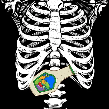 Artwork thumbnail, Skeleton Ribcage Ranch Funny Ranch Dressing Gear by DynamicDesign