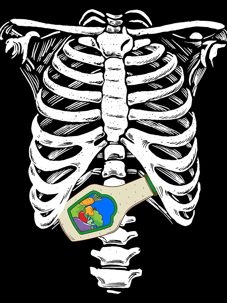 Thumbnail 3 of 3, Scarf, Skeleton Ribcage Ranch Funny Ranch Dressing Gear designed and sold by DynamicDesign.