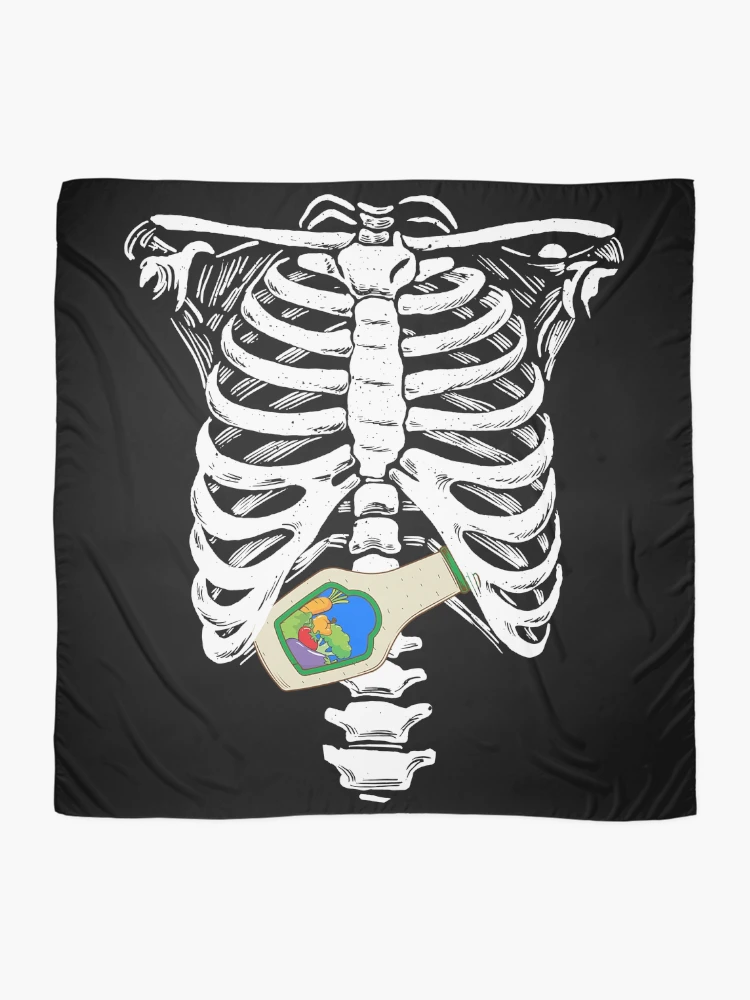 Thumbnail 2 of 3, Scarf, Skeleton Ribcage Ranch Funny Ranch Dressing Gear designed and sold by DynamicDesign.