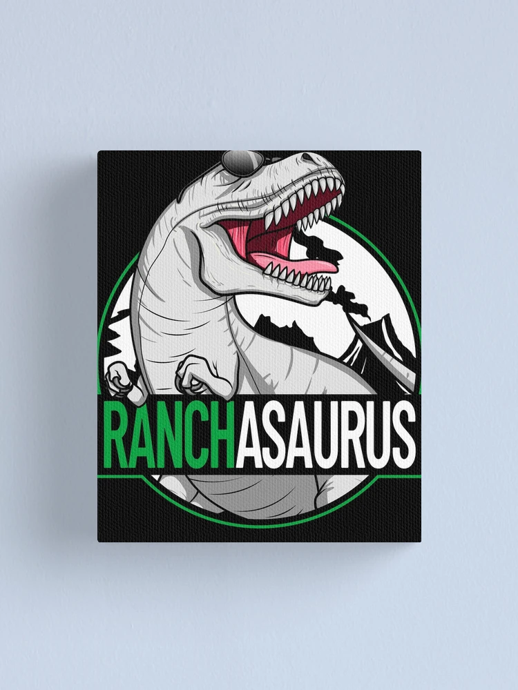 Imagen 1 de 3, Lienzo con la obra Ranchasaurus Funny Dinosaur T-Rex Ranch Dressing Gear, diseñada y vendida por DynamicDesign.