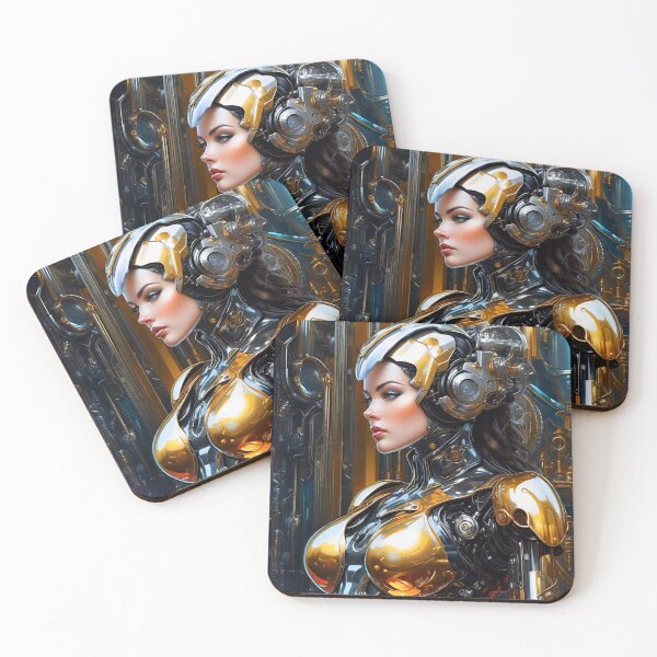 Item preview, Golden Cyborg - Sci Fi Character concept designed and sold by Delerat7.