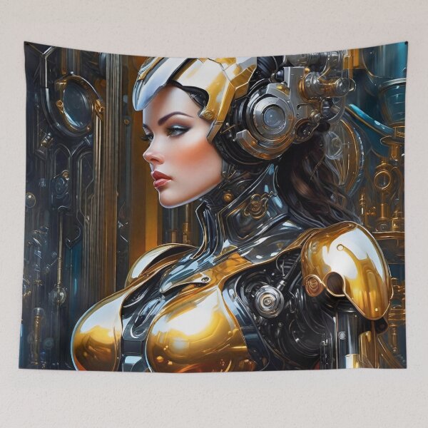 Item preview, Golden Cyborg - Sci Fi Character concept designed and sold by Delerat7.